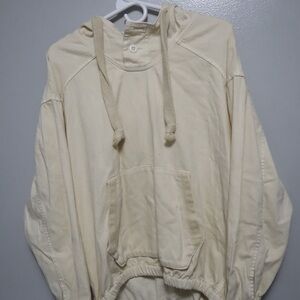 American Eagle Outfitters Military Beige Shirt Hoodie